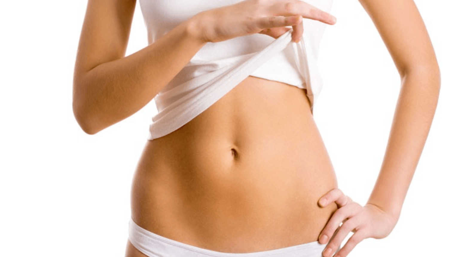 woman with flat tummy
